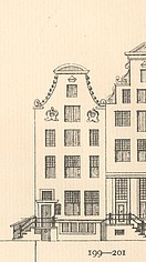 Herengracht 199, tekening Caspar Philips