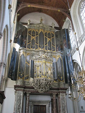 Nieuwe kerk Orgel met open luiken