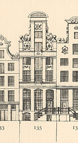 Herengracht 135, tekening Caspar Philips
