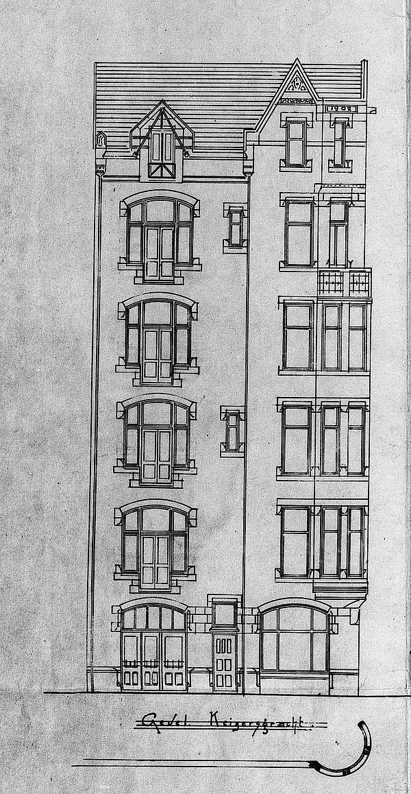 Keizersgracht 185-Raadhuisstraat 52 bouwtekening 1902 53 SAA
