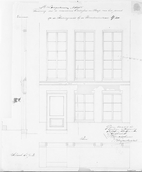 Herengracht 562 bouwtekening 1862 SAA
