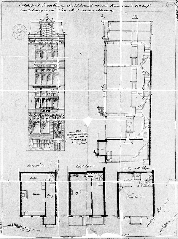 Herengracht 337 bouwtekening 1886 SAA