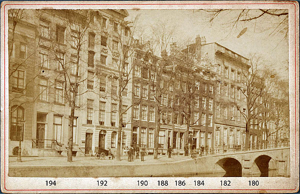 Herengracht 182-188 voor afbraak in 1895