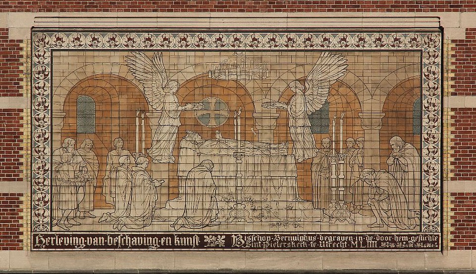 Tegeltableau Rijksmuseum Hobbemakade, Bisschop Bernulphus