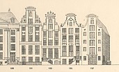 Herengracht  191 - 197, tekening Caspar Philips
