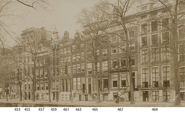 Herengracht 453-469 1905 kaart