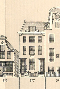 Herengracht 327, Tekening Caspar Philips