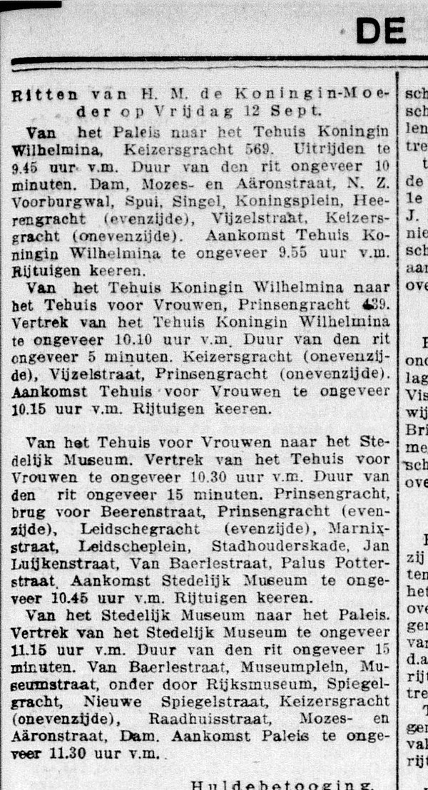 Keizersgracht 569 1911 Tehuis Wilhelmina koningin De Telegraaf 12-09-1913