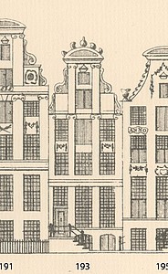 Herengracht 193,  tekening Caspar Philips