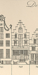 Herengracht 242, tekening Caspar Philips