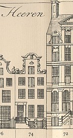 Herengracht 74 tekening Caspar Philips