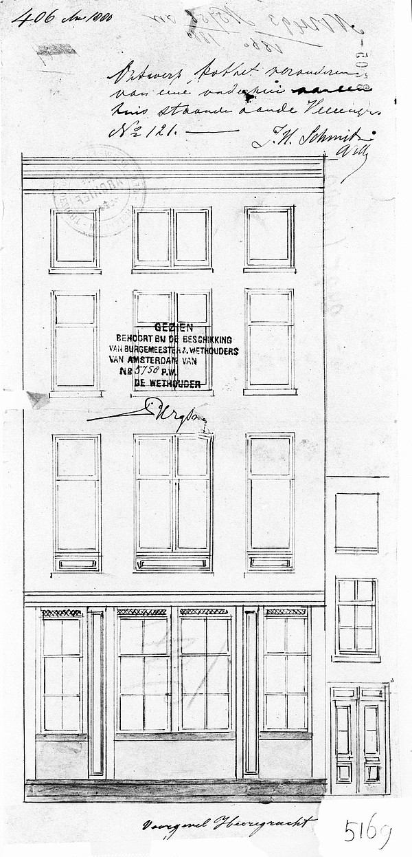 Herengracht 121 bouwtekening 1880 1 SAA