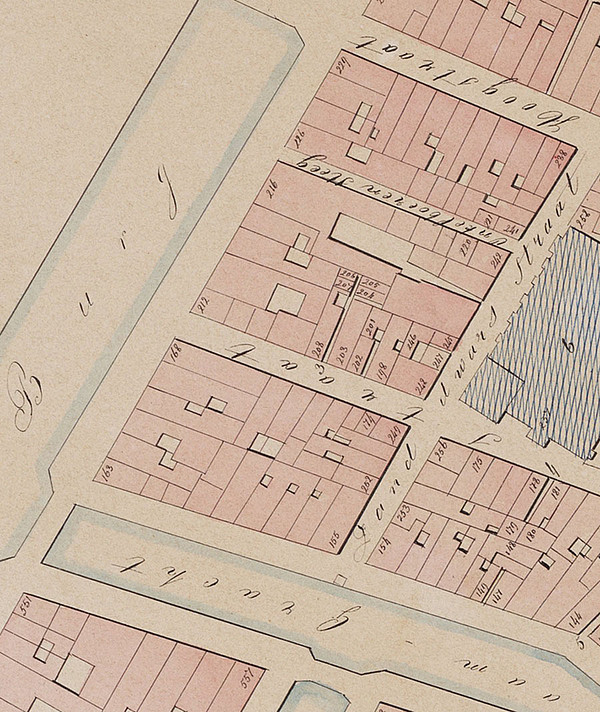 Kloveniersburgwal kaart 1850 3
