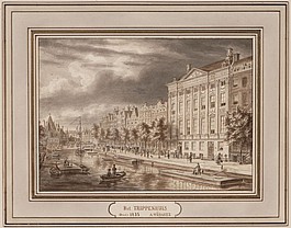 Kloveniersburgwal 29 tekening Trippenhuis rond 1835