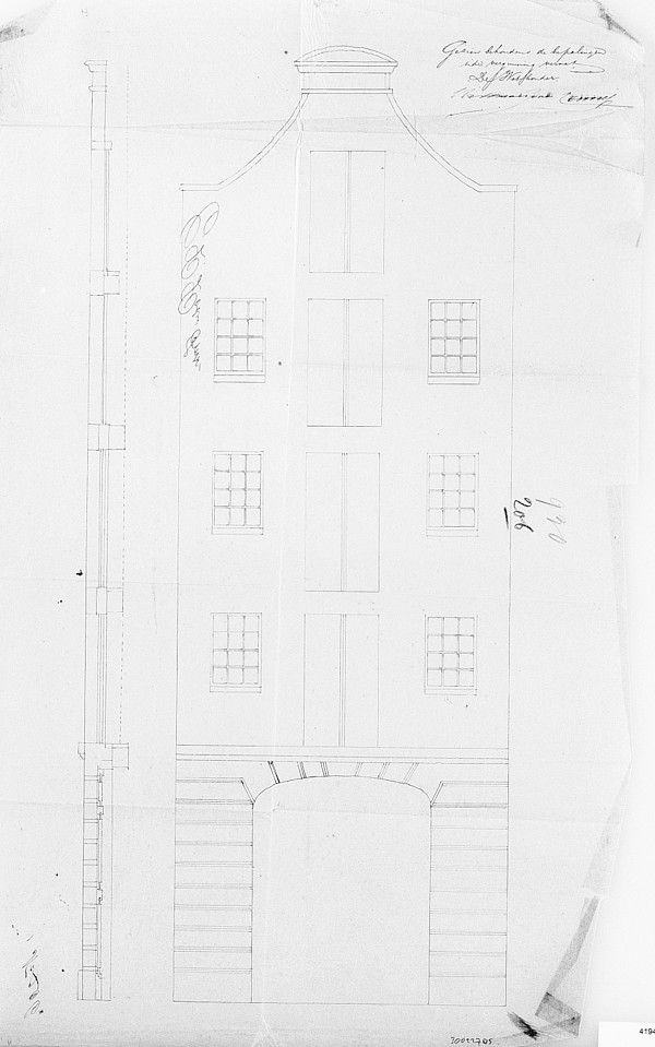 Herengracht 265 bouwtekening 1866 SSA