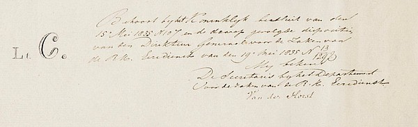 Keizersgracht 022 Tekening 1836 Straaten NHA fundering tekst