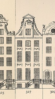 Keizersgracht 327, Tekening Caspar Philips
