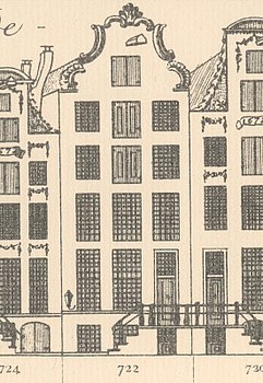 Keizersgracht 722 Tekening Caspar Philips