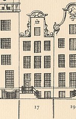 Keizersgracht 17 tekening Caspar Philips