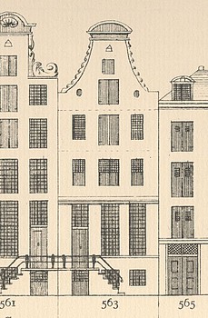 Keizersgracht 563, Tekening Caspar Philips