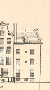 Keizersgracht 200  Westermarkt 1  Tekening Caspar Philips