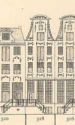 Keizersgracht 518 Tekening Caspar Philips