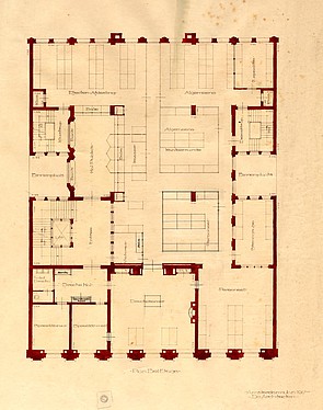 Ontwerp uit 1917, bel-etage.
