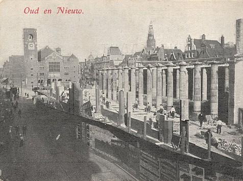 Dam, afbraak van de oude beurs van Zocher