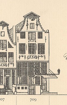 Keizersgracht 709, Tekening Caspar Philips